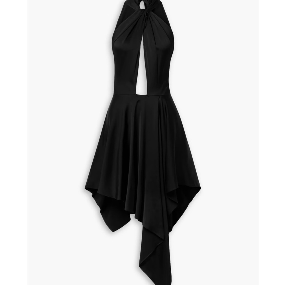 Stella McCartney Black Asymmetric Draped Cocktail Dress